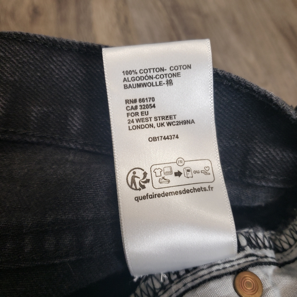 BDG Skate Fit Women'S 30 (28)‎ High Rise Black Jeans Urban Outfitters Wide Leg - Picture 4 of 9